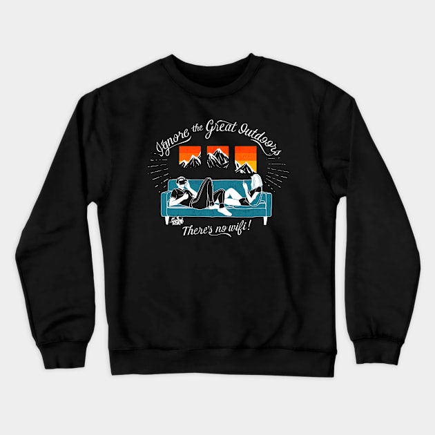 Ignore The Great Outdoors Crewneck Sweatshirt by zerobriant